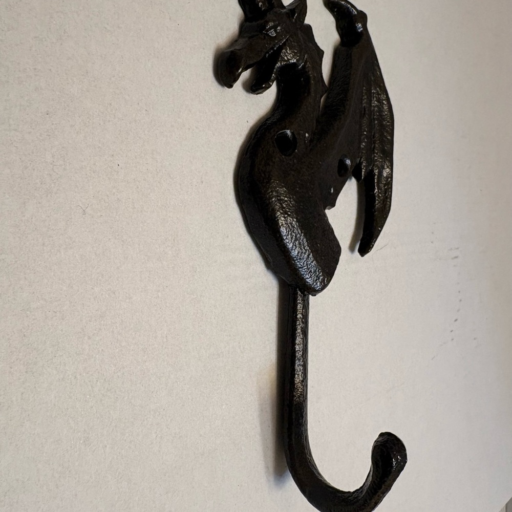 Black Dragon Iron Wall Hook - Picture 3 of 5